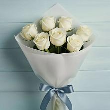 Букет 7 Белых роз Эдлесс Лав #REPLACE_PRED# Вязовое