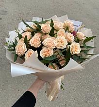 Букет Кремовые розы Латте в Вязовое