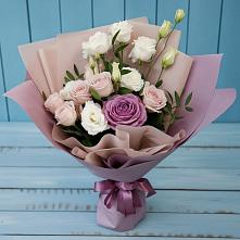 Букет цветов из:  Розы и Лизиантусы в Вязовое