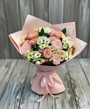 Букет цветов из:  Гвоздики, Розы и Хризантемы в Вязовое