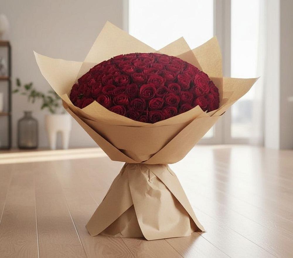Букет 101 Красная роза в Вязовое