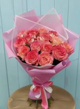 Букет 15 Розовых роз Равель #REPLACE_PRED# Вязовое