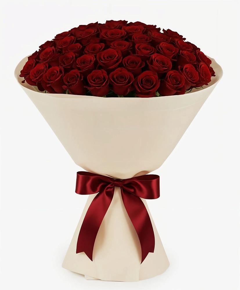 Букет 101 Бордовая роза Блэк Бакарра в Вязовое