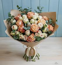 Букет цветов из:  Альстромерии и Розы в Вязовое